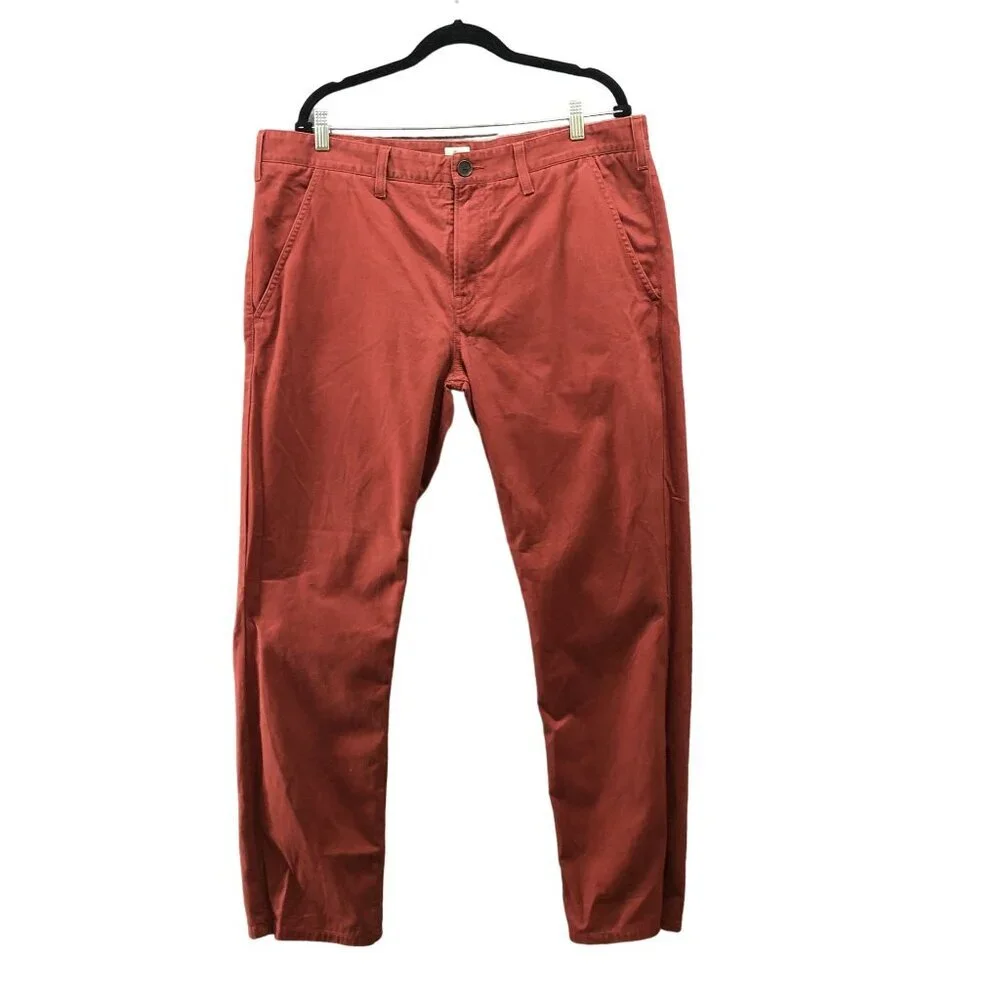 Timberland Chino Pants Mens Size‎ 38 Straight Leg Brown Flat Front Cotton